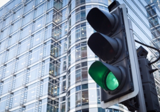 traffic light on green