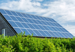 eco green housing solar house