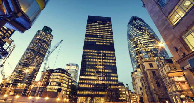 London skyline shard city commercial building