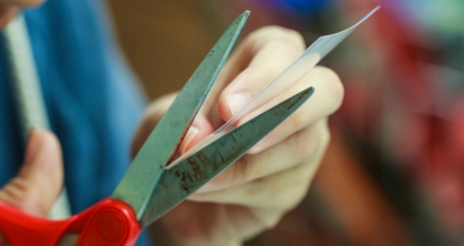 cut slash scrap scissors