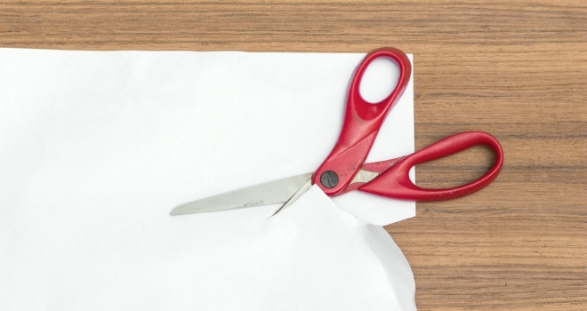 cutting reduce slash paper scissors
