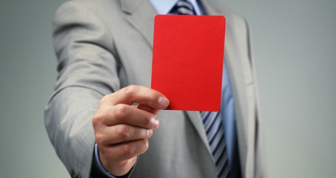 fine ban warning red card