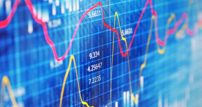 stock and shares screen graph chart