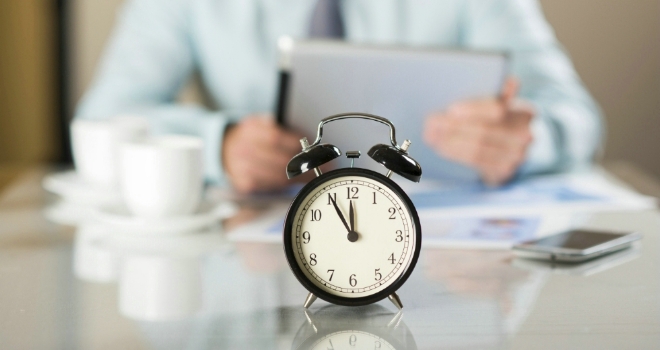 timing clock businessman