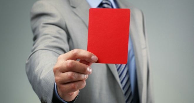 fine ban warning red card