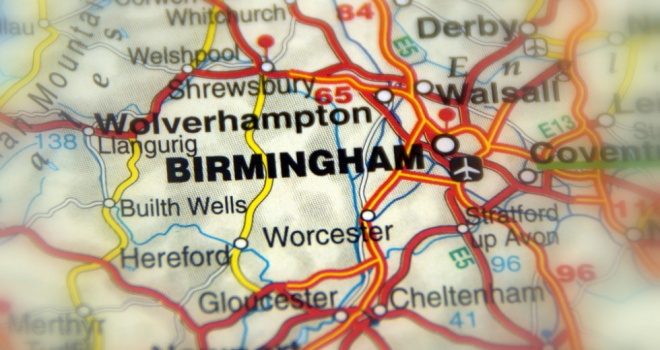 Midlands Birmingham map