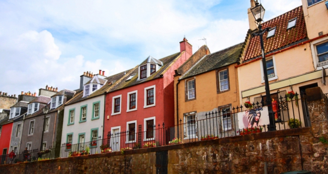 Scotland Edinburgh Scottish houses row