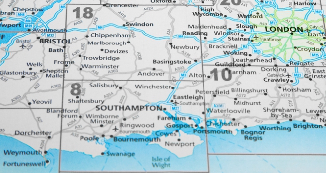 South England map