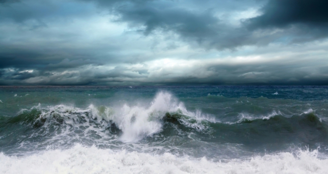 stormy sea uncertain warn